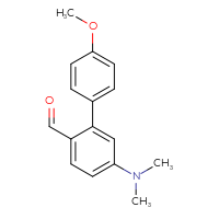 Chemical structure of 5-(dimethylamino)-4'-methoxy-[1,1'-biphenyl]-2-carbaldehyde - CSSB21253048018
