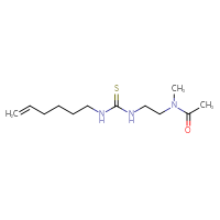 Chemical structure of N-(2-{[(hex-5-en-1-yl)carbamothioyl]amino}ethyl)-N-methylacetamide - CSSB21432551908