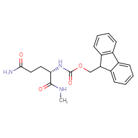 Chemical structure of (9H-fluoren-9-yl)methyl N-[(1S)-3-carbamoyl-1-(methylcarbamoyl)propyl]carbamate - CSSB21043414422