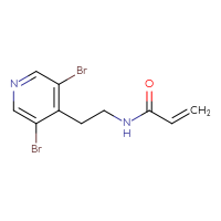 Chemical structure of N-[2-(3,5-dibromopyridin-4-yl)ethyl]prop-2-enamide - CSSB01963621939