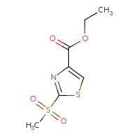 Chemical structure of ethyl 2-methanesulfonyl-1,3-thiazole-4-carboxylate - CSSB00041387830