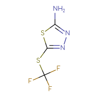 Chemical structure of 5-[(trifluoromethyl)sulfanyl]-1,3,4-thiadiazol-2-amine - CSSB00011327130