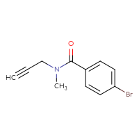 Chemical structure of 4-bromo-N-methyl-N-(prop-2-yn-1-yl)benzamide - CSSB00013048397