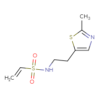 Chemical structure of N-[2-(2-methyl-1,3-thiazol-5-yl)ethyl]ethene-1-sulfonamide - CSSB06756900534