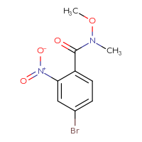 Chemical structure of 4-bromo-N-methoxy-N-methyl-2-nitrobenzamide - CSSB00006183811