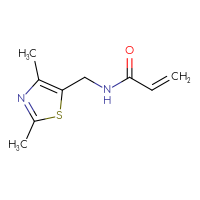 Chemical structure of N-[(2,4-dimethyl-1,3-thiazol-5-yl)methyl]prop-2-enamide - CSSB00016090177