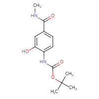 Chemical structure of tert-butyl N-[2-hydroxy-4-(methylcarbamoyl)phenyl]carbamate - CSSB00114118879