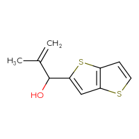 Chemical structure of 2-methyl-1-{thieno[3,2-b]thiophen-2-yl}prop-2-en-1-ol - CSSB00013786566