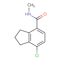 Chemical structure of 7-chloro-N-methyl-2,3-dihydro-1H-indene-4-carboxamide - CSSB15024384733