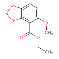 Chemical structure of ethyl 5-methoxy-2H-1,3-benzodioxole-4-carboxylate - CSSB00032786460