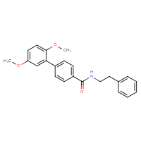 Chemical structure of 2',5'-dimethoxy-N-(2-phenylethyl)-[1,1'-biphenyl]-4-carboxamide - CSSB06592949289