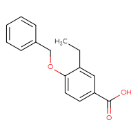 Chemical structure of 4-(benzyloxy)-3-ethylbenzoic acid - CSSB03440288849