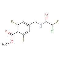 Chemical structure of methyl 4-[(2-chloro-2-fluoroacetamido)methyl]-2,6-difluorobenzoate - CSSB21332123253