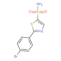 Chemical structure of 2-(4-bromophenyl)-1,3-thiazole-5-sulfonamide - CSSB06728647339