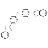 Chemical structure of 4-(1,3-benzothiazol-2-yl)-N-[4-(1,3-benzothiazol-2-yl)phenyl]aniline - CSSB20621661519