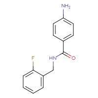 Chemical structure of 4-amino-N-[(2-fluorophenyl)methyl]benzamide - CSSB00000632086
