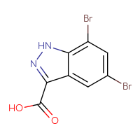 Chemical structure of 5,7-dibromo-1H-indazole-3-carboxylic acid - CSSB14813047234