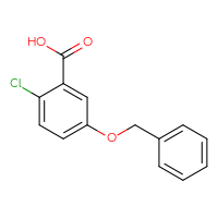 Chemical structure of 5-(benzyloxy)-2-chlorobenzoic acid - CSSB00012351128