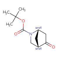 Chemical structure of rac-tert-butyl (1R,4R)-5-oxo-2-azabicyclo[2.2.1]heptane-2-carboxylate - CSSB09885553401