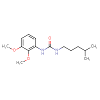 Chemical structure of 1-(2,3-dimethoxyphenyl)-3-(4-methylpentyl)urea - CSSB02029864434