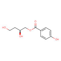 Chemical structure of (2S)-2,4-dihydroxybutyl 4-hydroxybenzoate - CSSB06722365137