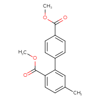 Chemical structure of 2,4'-dimethyl 5-methyl-[1,1'-biphenyl]-2,4'-dicarboxylate - CSSB00102654219