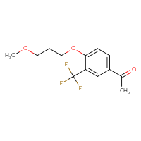 Chemical structure of 1-[4-(3-methoxypropoxy)-3-(trifluoromethyl)phenyl]ethan-1-one - CSSB06318399214