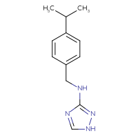 Chemical structure of N-{[4-(propan-2-yl)phenyl]methyl}-1H-1,2,4-triazol-3-amine - CSSB00000027461