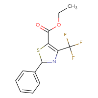 Chemical structure of ethyl 2-phenyl-4-(trifluoromethyl)-1,3-thiazole-5-carboxylate - CSSB00040708263