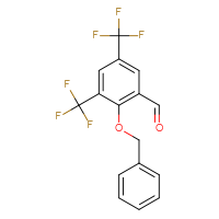 Chemical structure of 2-(benzyloxy)-3,5-bis(trifluoromethyl)benzaldehyde - CSSB06835378221