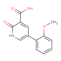Chemical structure of 5-(2-methoxyphenyl)-2-oxo-1,2-dihydropyridine-3-carboxylic acid - CSSB00133443749