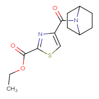 Chemical structure of ethyl 4-{7-azabicyclo[2.2.1]heptane-7-carbonyl}-1,3-thiazole-2-carboxylate - CSSB00040848845