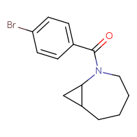 Chemical structure of 2-(4-bromobenzoyl)-2-azabicyclo[5.1.0]octane - CSSB03563151875