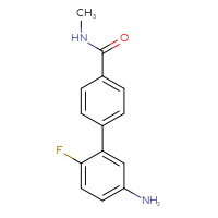 Chemical structure of 5'-amino-2'-fluoro-N-methyl-[1,1'-biphenyl]-4-carboxamide - CSSB03577009160
