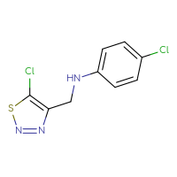 Chemical structure of 4-chloro-N-[(5-chloro-1,2,3-thiadiazol-4-yl)methyl]aniline - CSSB00000020910