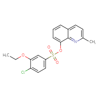 Chemical structure of 2-methylquinolin-8-yl 4-chloro-3-ethoxybenzene-1-sulfonate - CSSB00027383495