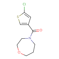 Chemical structure of 4-(5-chlorothiophene-3-carbonyl)-1,4-oxazepane - CSSB00047255043
