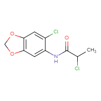 Chemical structure of 2-chloro-N-(6-chloro-2H-1,3-benzodioxol-5-yl)propanamide - CSSB00011301288