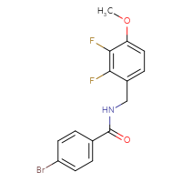 Chemical structure of 4-bromo-N-[(2,3-difluoro-4-methoxyphenyl)methyl]benzamide - CSSB10043383366
