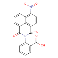 Chemical structure of 2-{10-nitro-2,4-dioxo-3-azatricyclo[7.3.1.0⁵,¹³]trideca-1(13),5,7,9,11-pentaen-3-yl}benzoic acid - CSSB00000683563