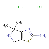 Chemical structure of 4,4-dimethyl-4H,5H,6H-pyrrolo[3,4-d][1,3]thiazol-2-amine dihydrochloride - CSSB20963528468