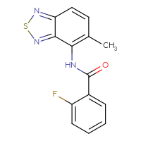 Chemical structure of 2-fluoro-N-(5-methyl-2,1,3-benzothiadiazol-4-yl)benzamide - CSSB00121604297