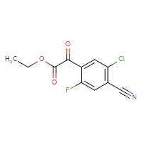 Chemical structure of ethyl 2-(5-chloro-4-cyano-2-fluorophenyl)-2-oxoacetate - CSSB21103687048