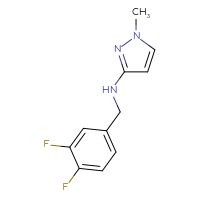 Chemical structure of N-[(3,4-difluorophenyl)methyl]-1-methyl-1H-pyrazol-3-amine - CSSB00000374551