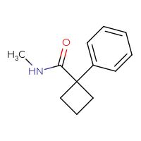 Chemical structure of N-methyl-1-phenylcyclobutane-1-carboxamide - CSSB00011197029