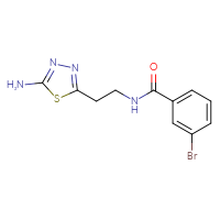 Chemical structure of N-[2-(5-amino-1,3,4-thiadiazol-2-yl)ethyl]-3-bromobenzamide - CSSB00020597397