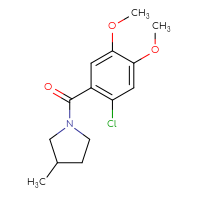 Chemical structure of 1-(2-chloro-4,5-dimethoxybenzoyl)-3-methylpyrrolidine - CSSB01583751736