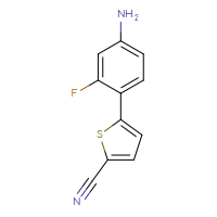 Chemical structure of 5-(4-amino-2-fluorophenyl)thiophene-2-carbonitrile - CSSB00012285427