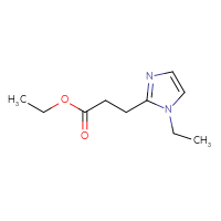 Chemical structure of ethyl 3-(1-ethyl-1H-imidazol-2-yl)propanoate - CSSB00012466264