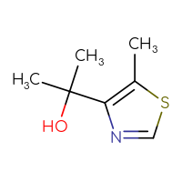 Chemical structure of 2-(5-methyl-1,3-thiazol-4-yl)propan-2-ol - CSSB06358827021